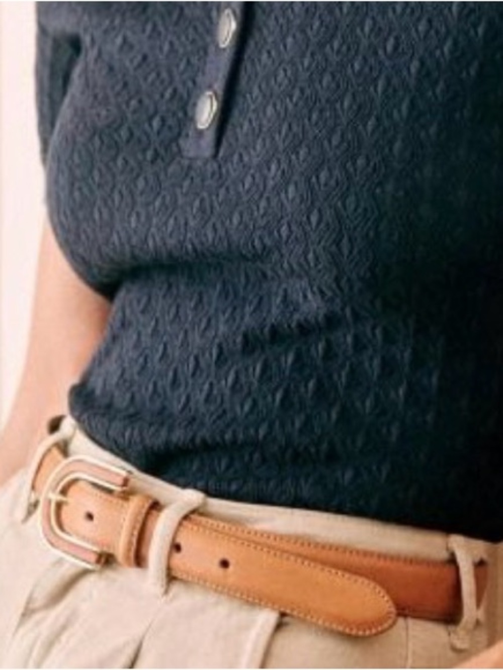 Sezane tan ombeline belt
